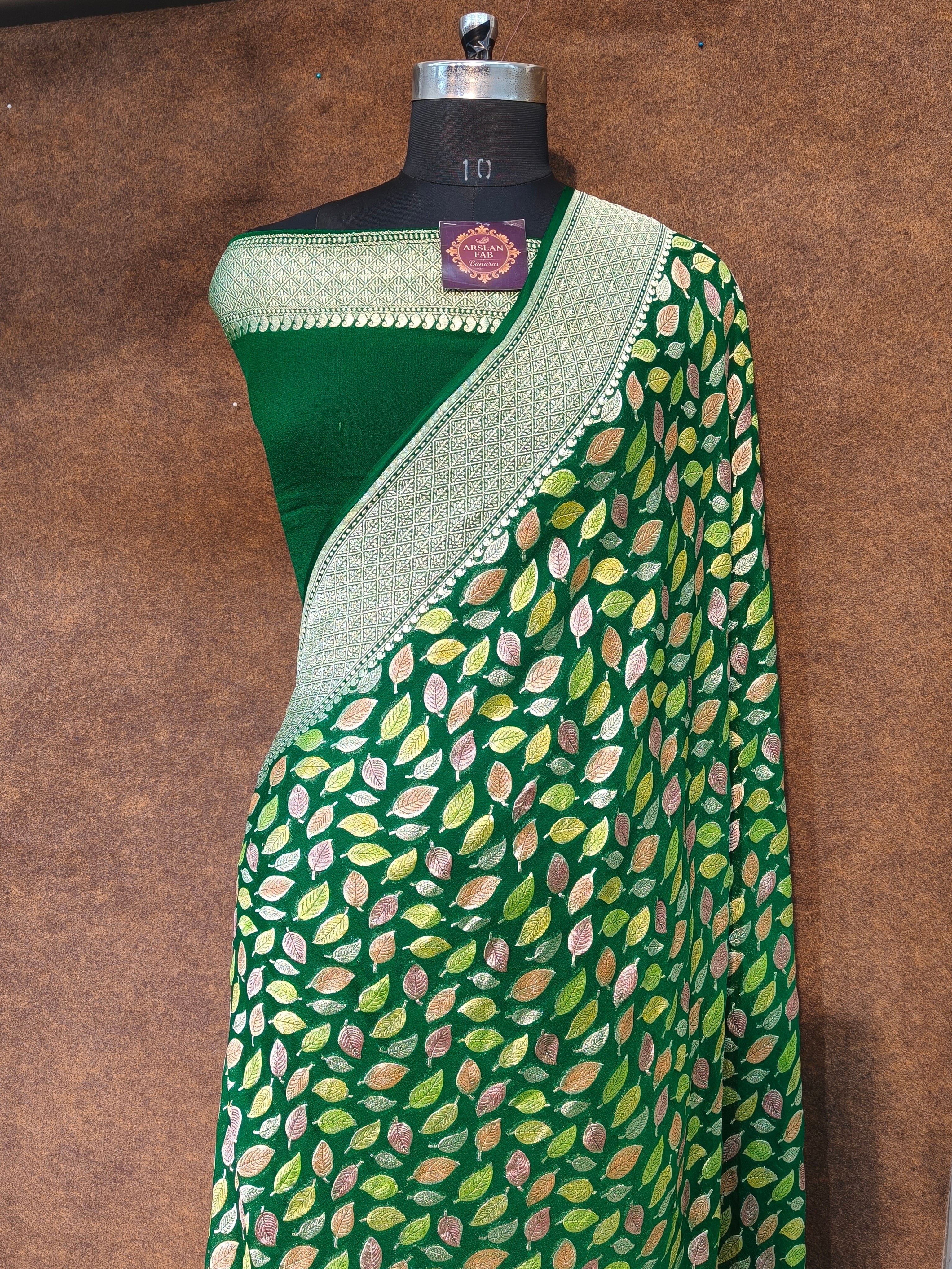 Banarasi Pure Khddi Georjette Meenakari  Saree