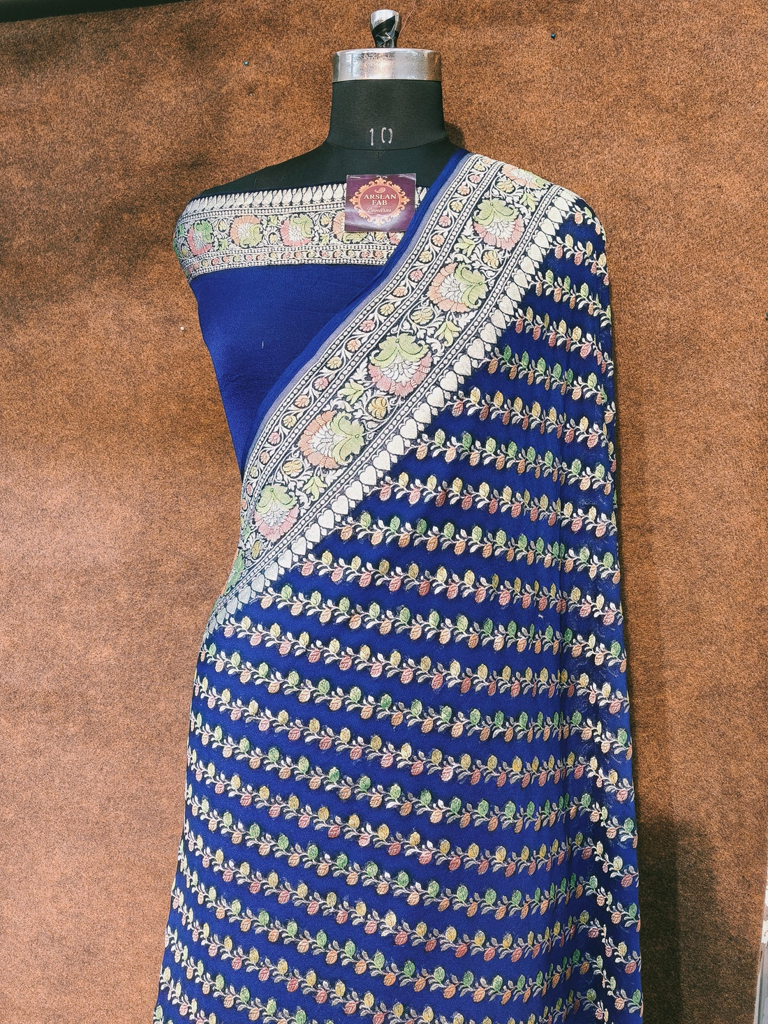 Banarasi Pure Khddi Georjette Rangkart Saree