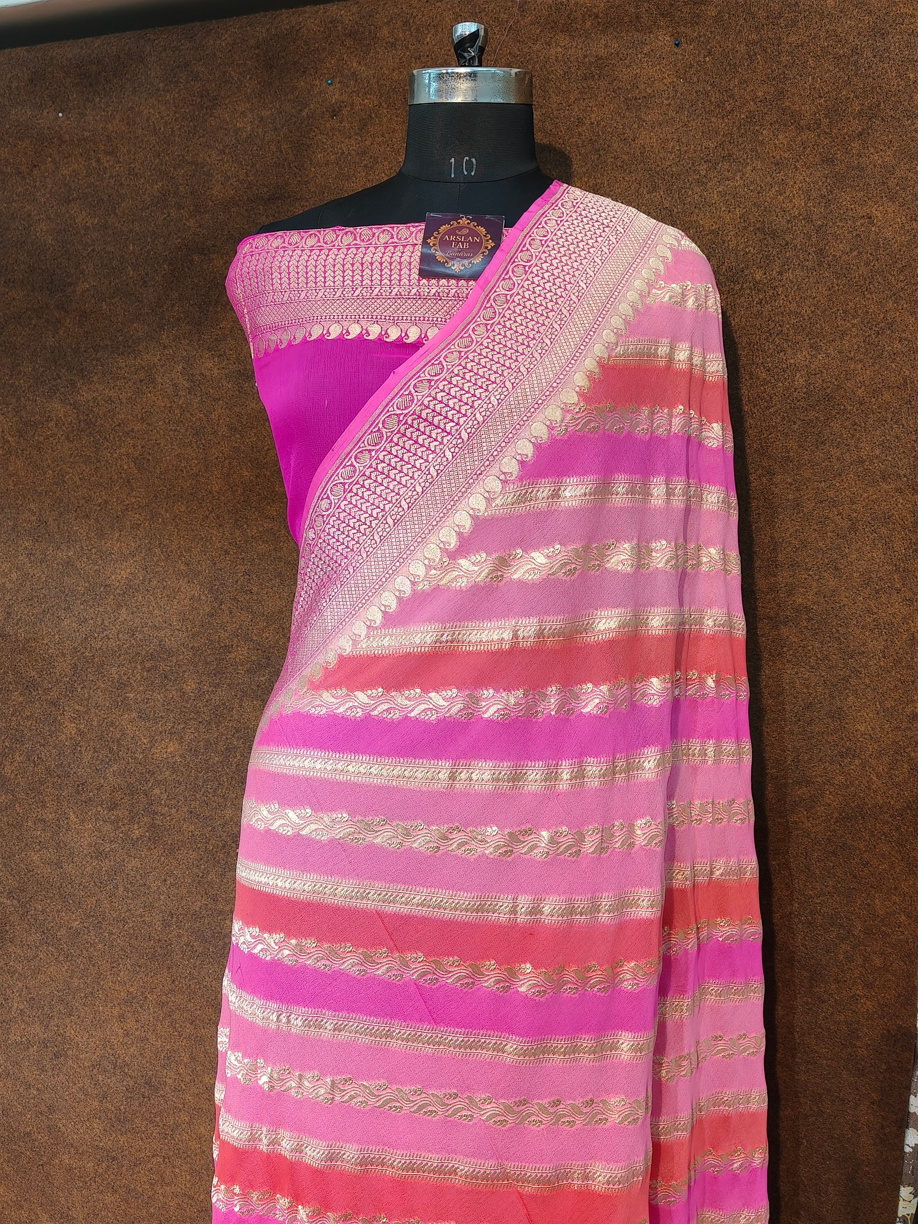 Banarasi Pure Khddi Georjette Rangkat Saree