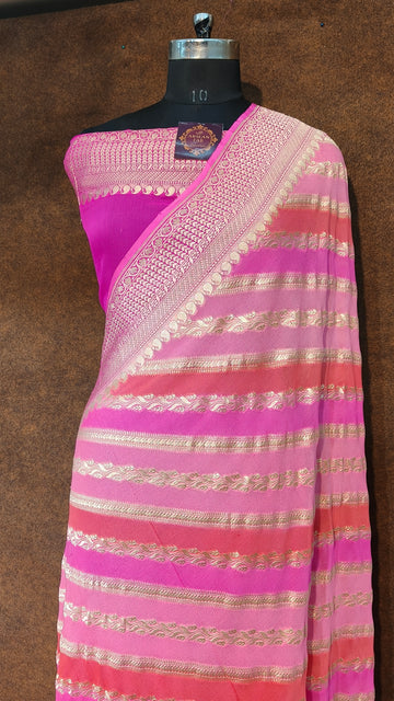 Banarasi Pure Khddi Georjette Rangkat Saree