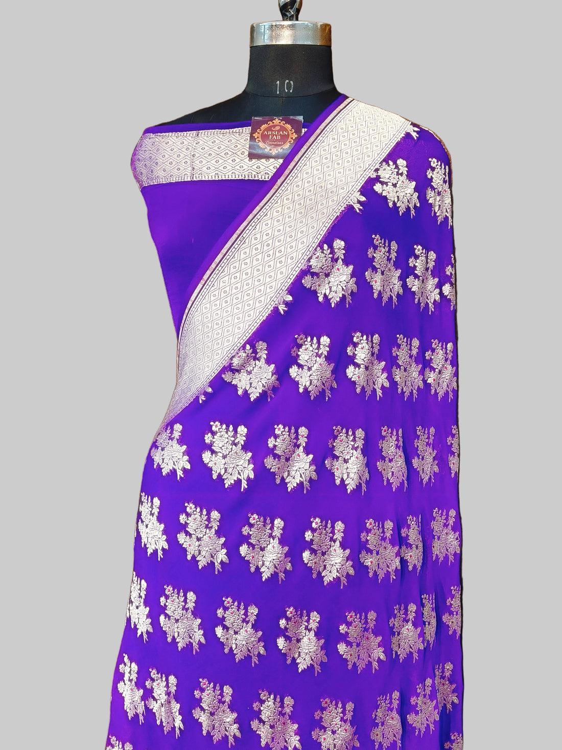 Banarasi Pure Khddi Georjette Meenakari Saree