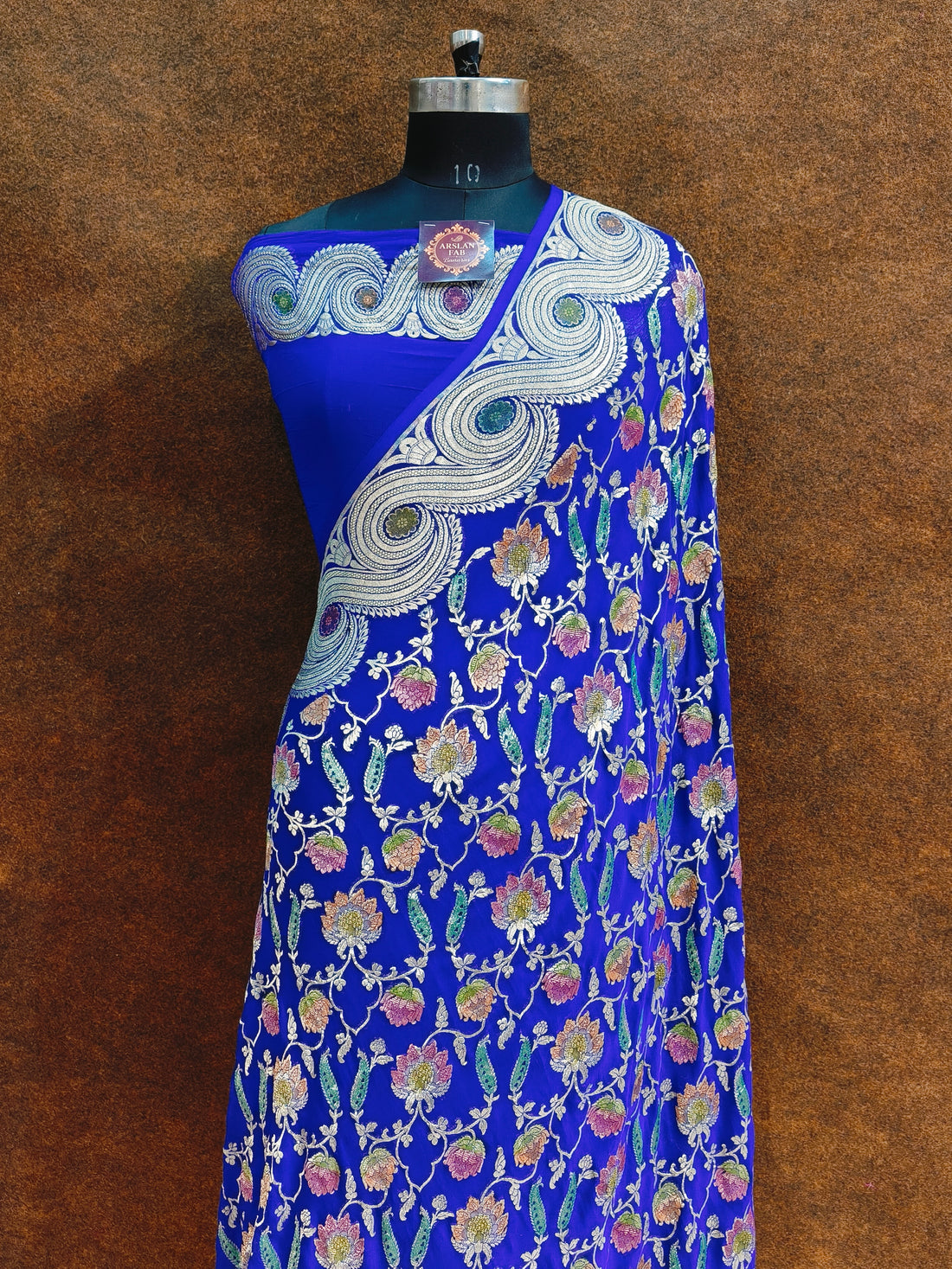 Banarasi Pure Khddi Georjette Meenakari  Saree