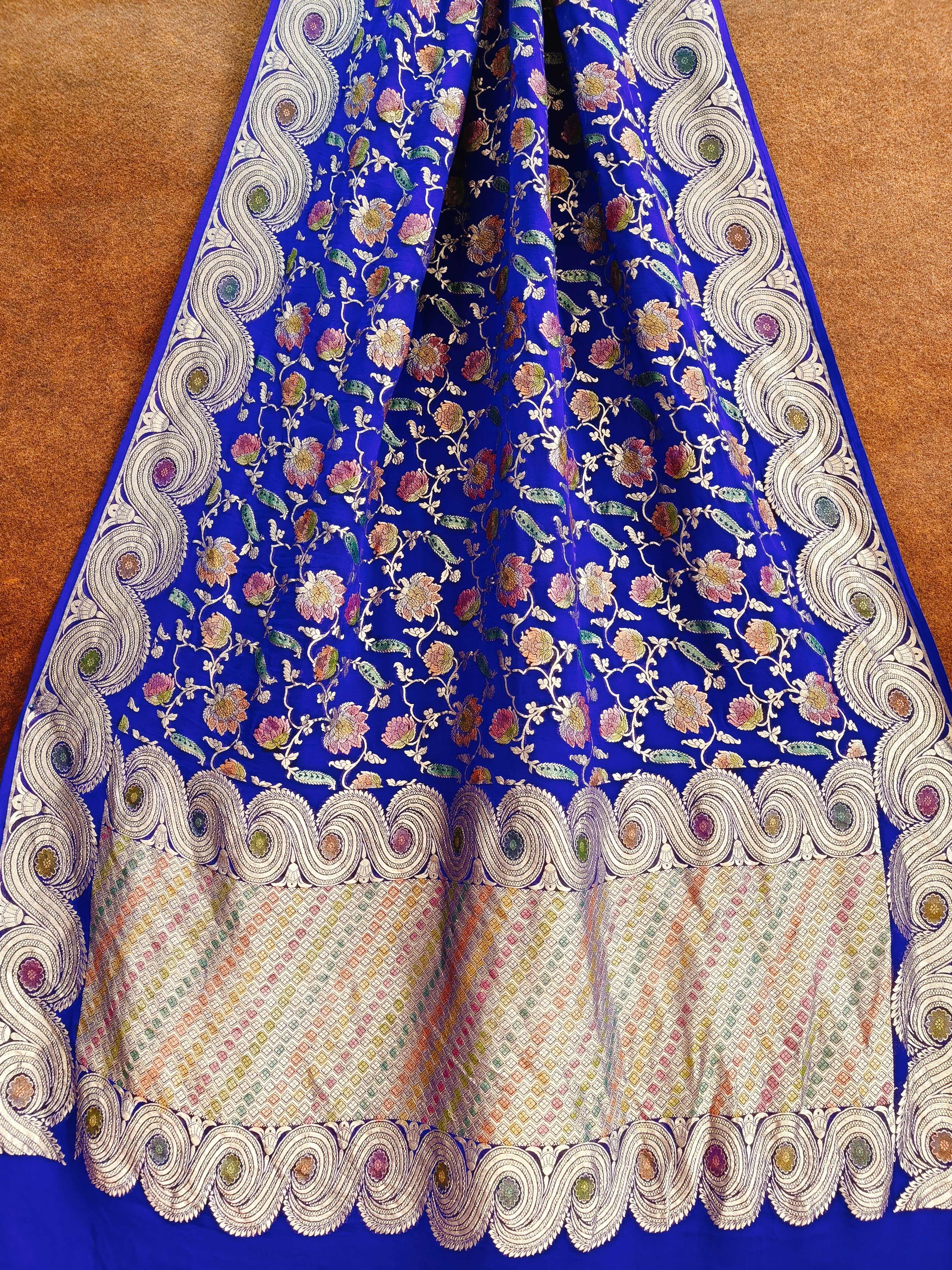 Banarasi Pure Khddi Georjette Meenakari  Saree