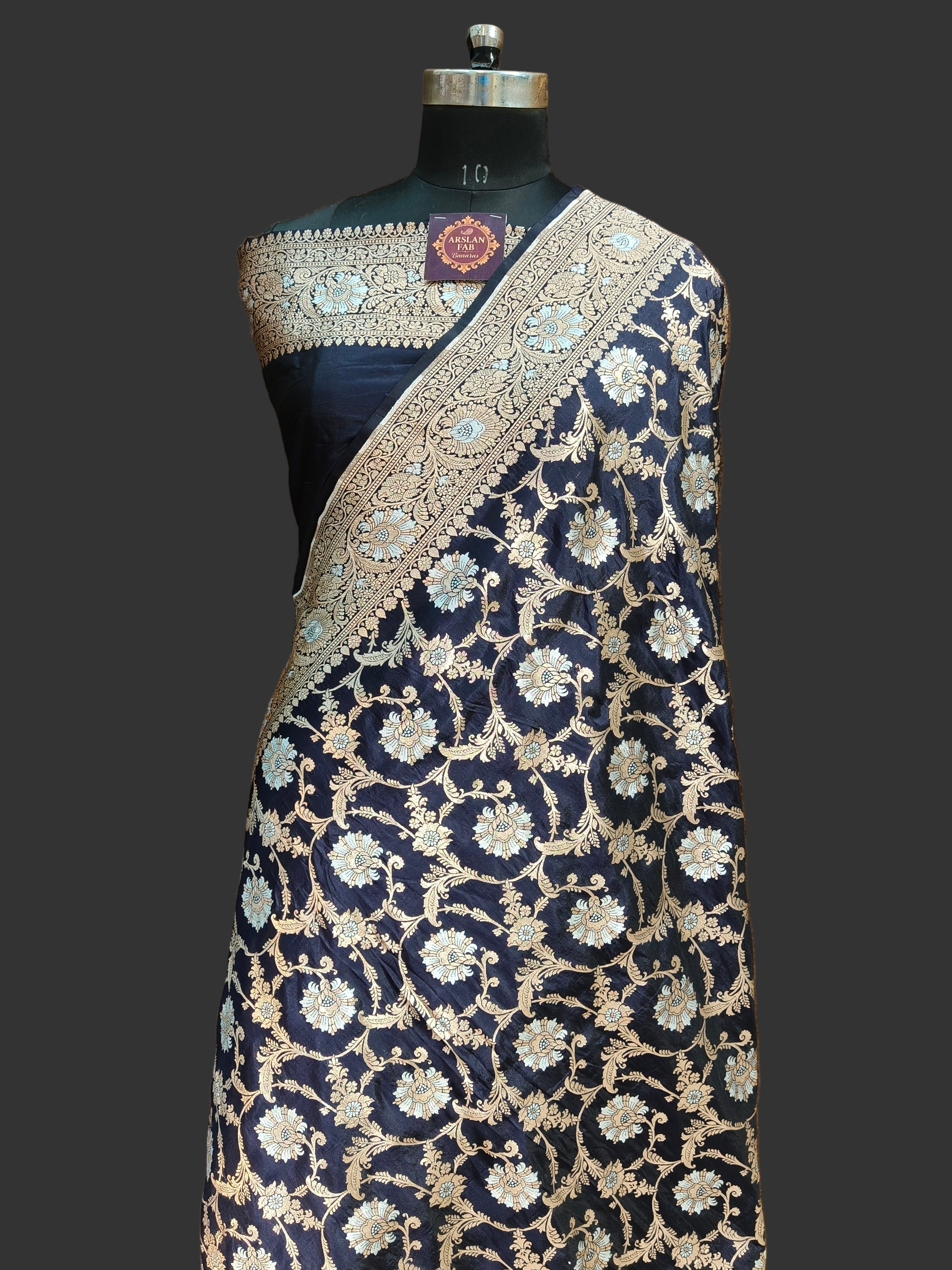 Pure Banarasi Katan Silk Meena Kari Saree