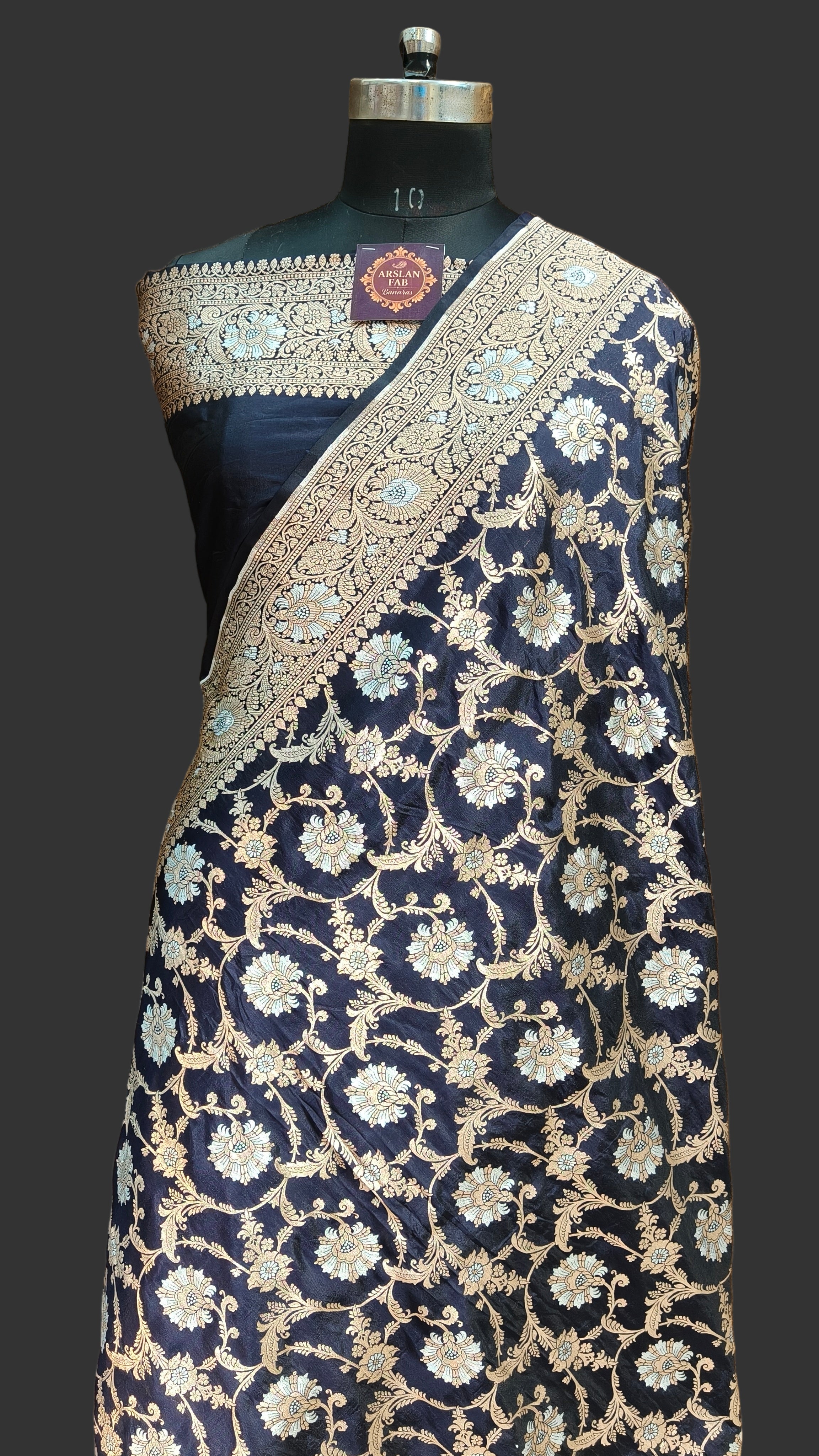 Pure Banarasi Katan Silk Meena Kari Saree