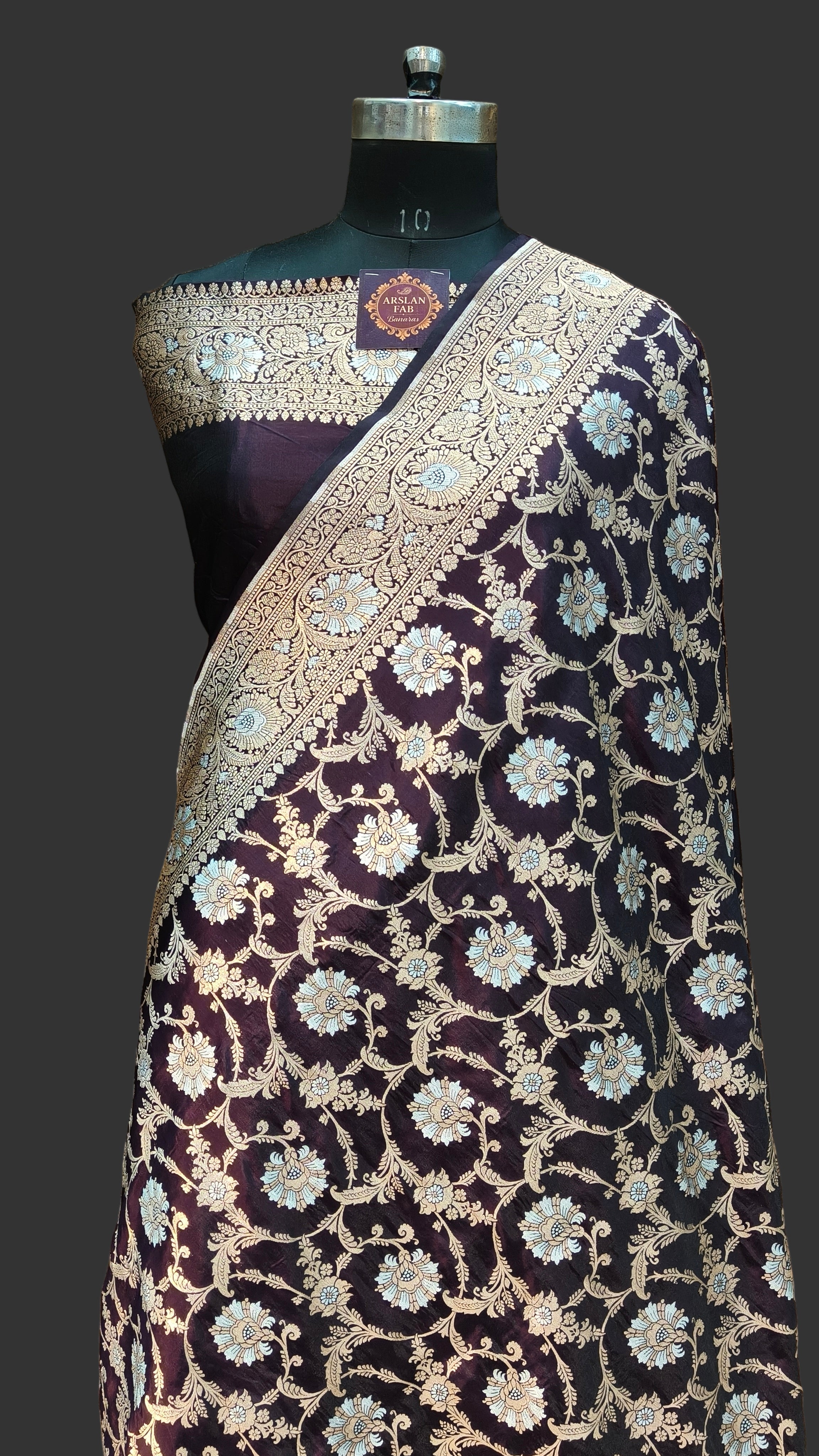 Pure Banarasi Katan Silk Meena Kari Saree