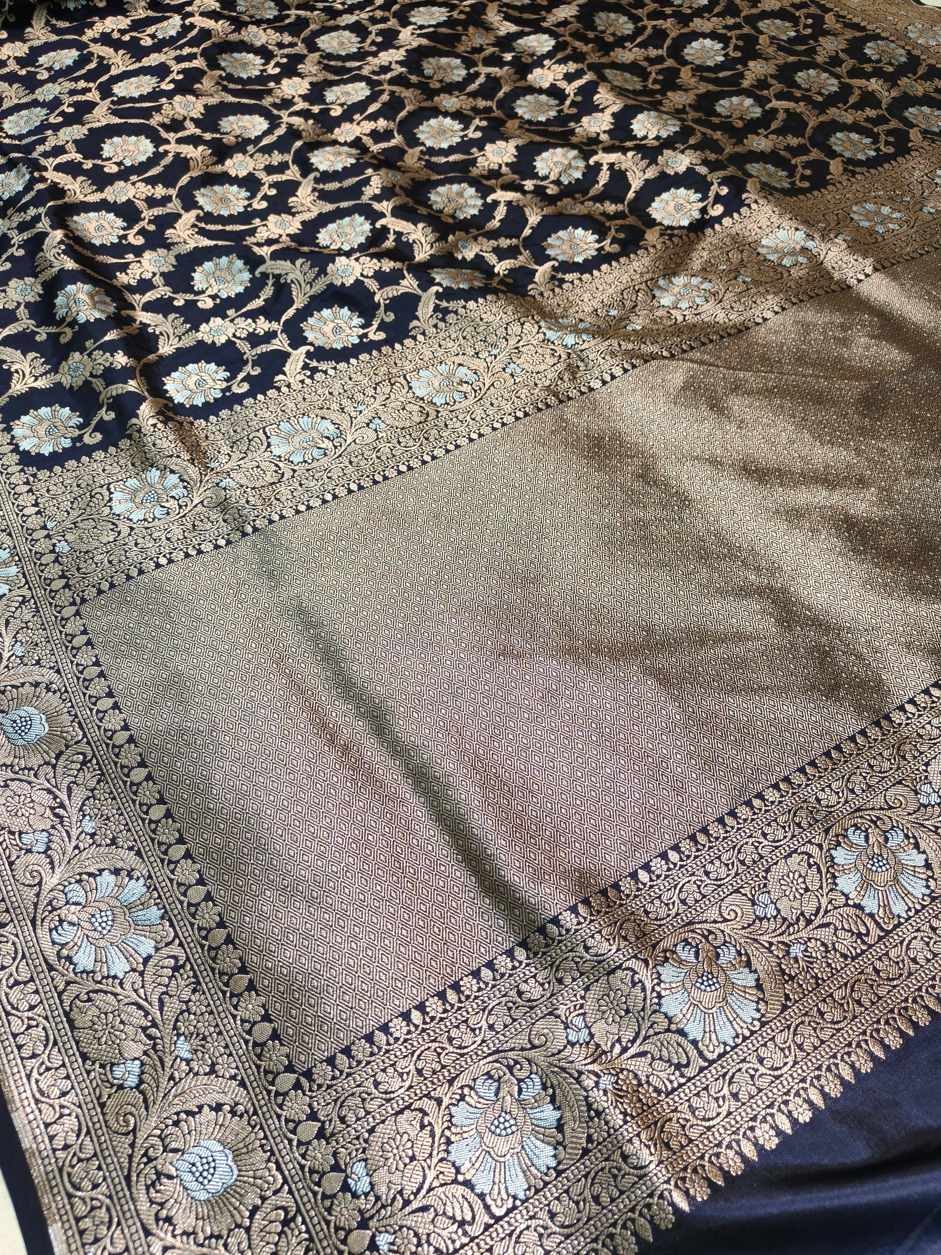 Pure Banarasi Katan Silk Meena Kari Saree