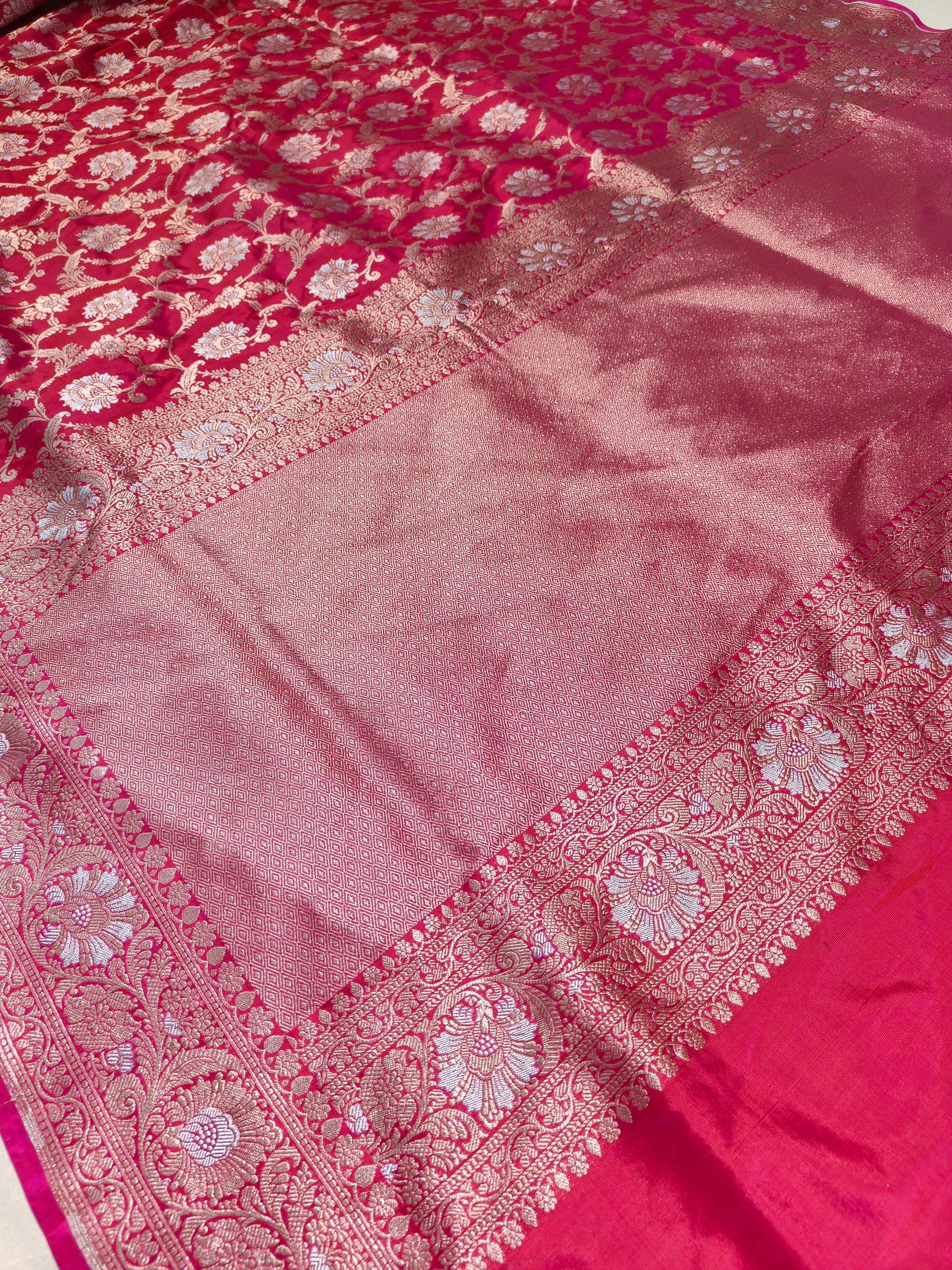 Pure Banarasi Katan Silk Meena Kari Saree