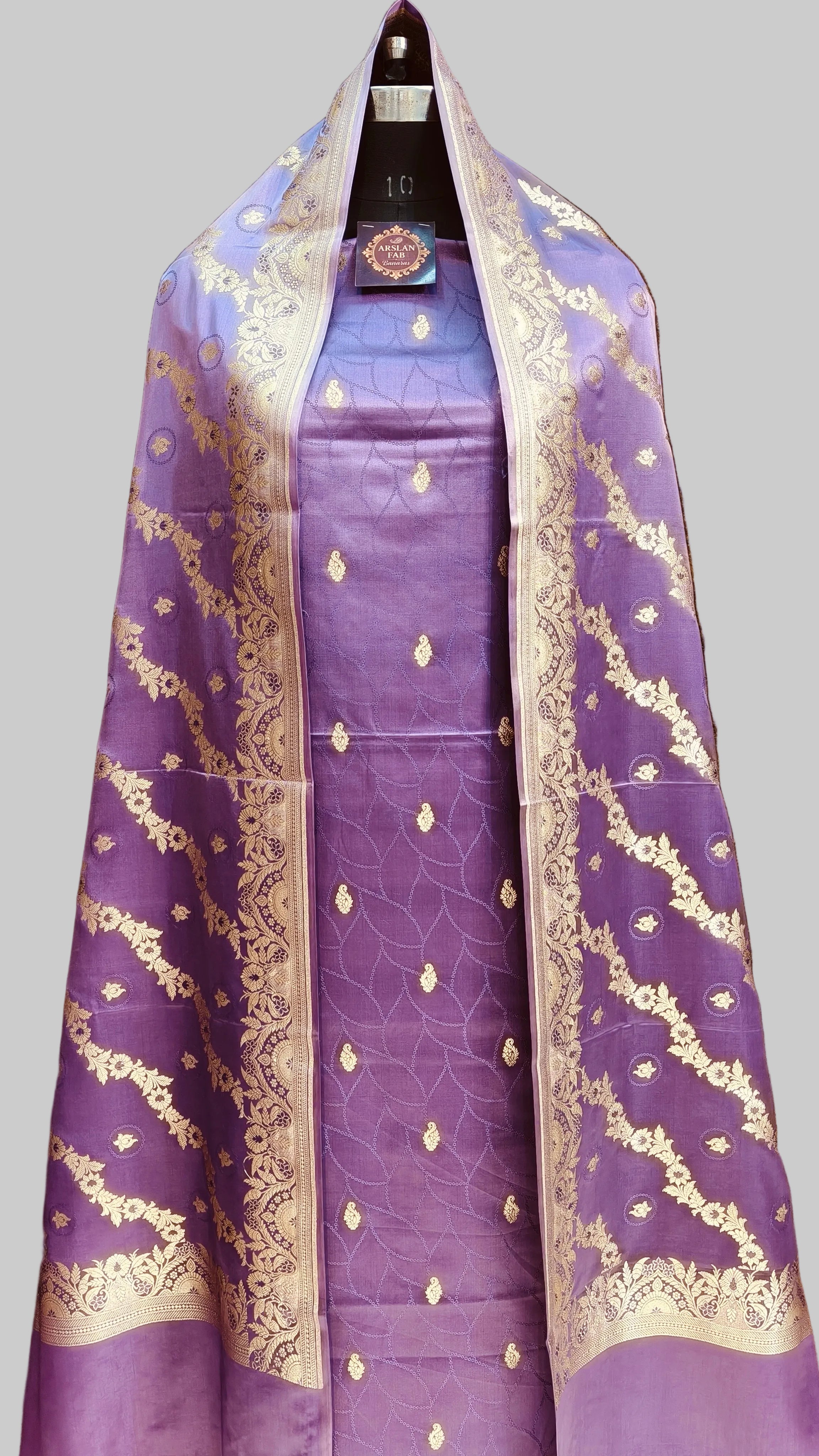 Banarasi Mashru Silk Suit