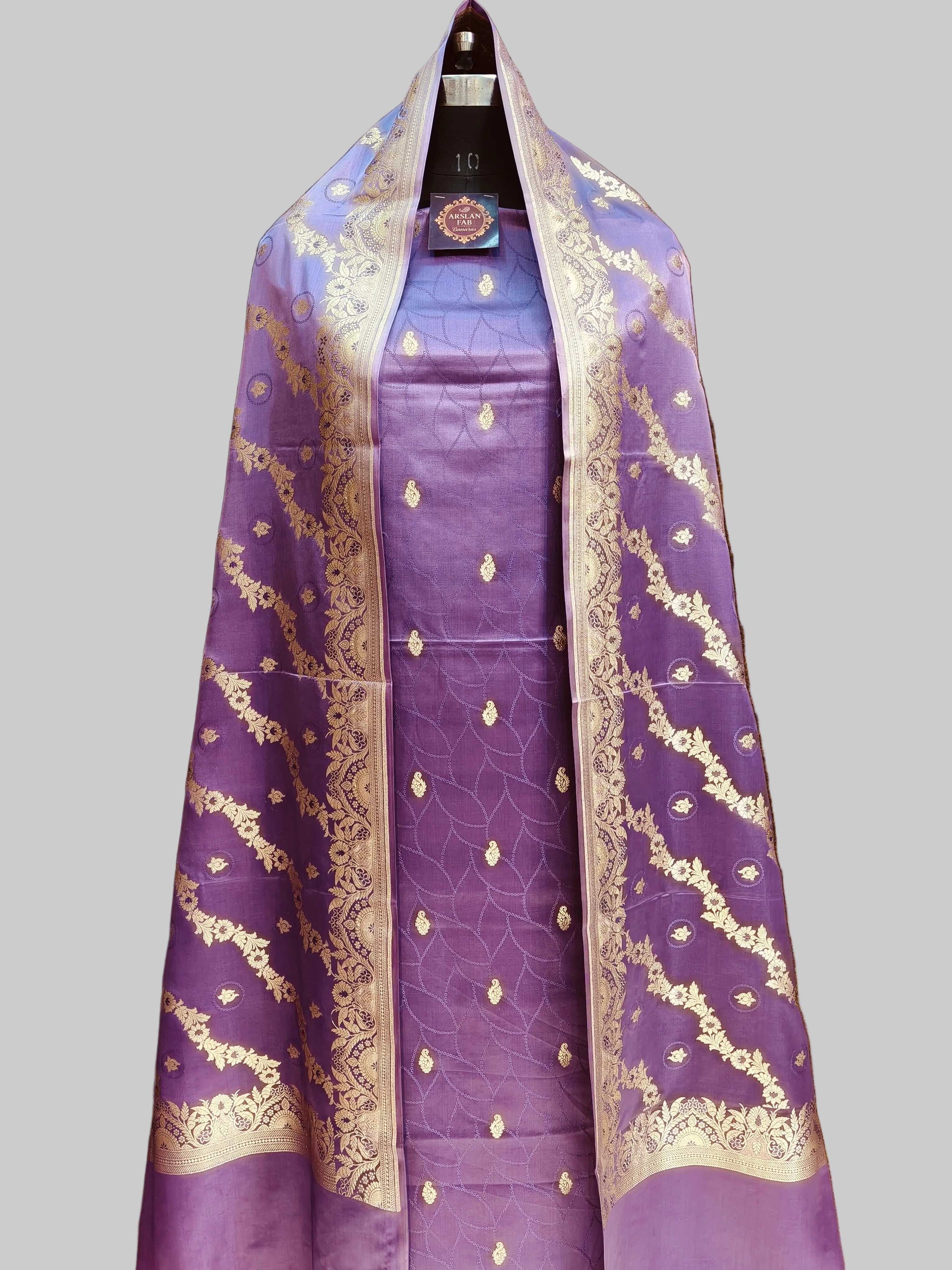Banarasi Mashru Silk Suit