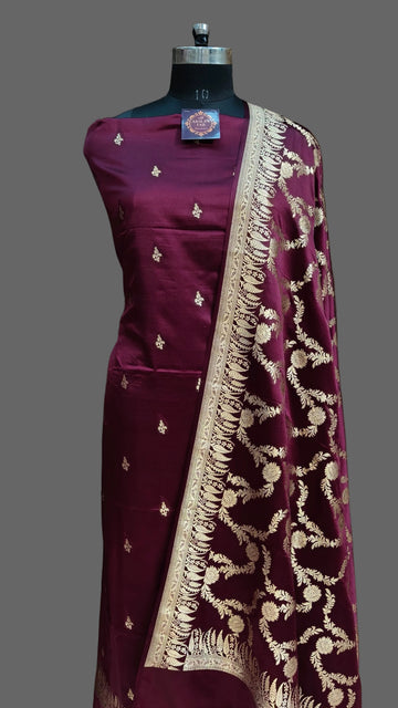 Banarasi Mashru Silk Suit
