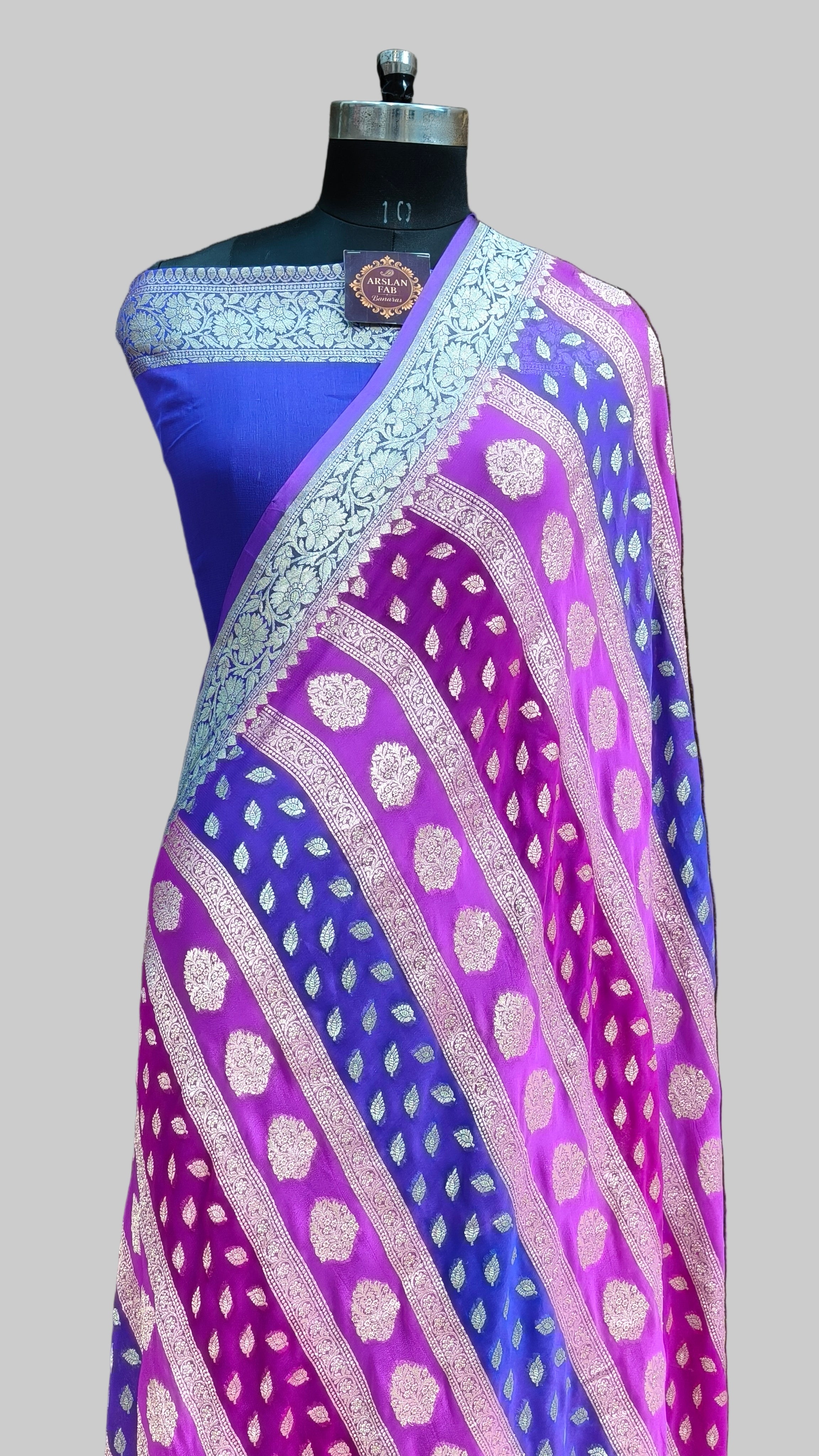 Banarasi Pure Khaddi Georjette Rangkat Saree
