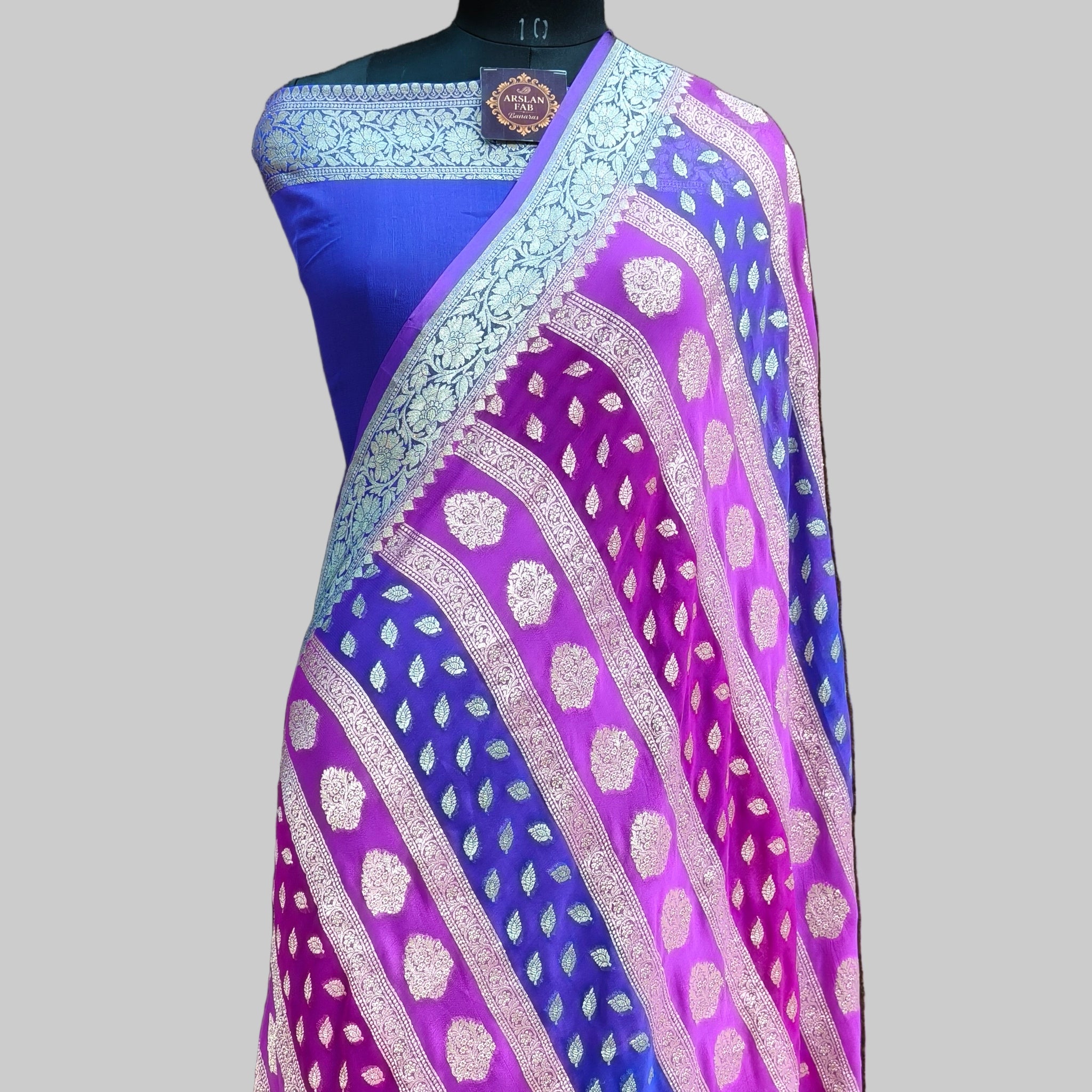 Banarasi Pure Khaddi Georjette Rangkat Saree