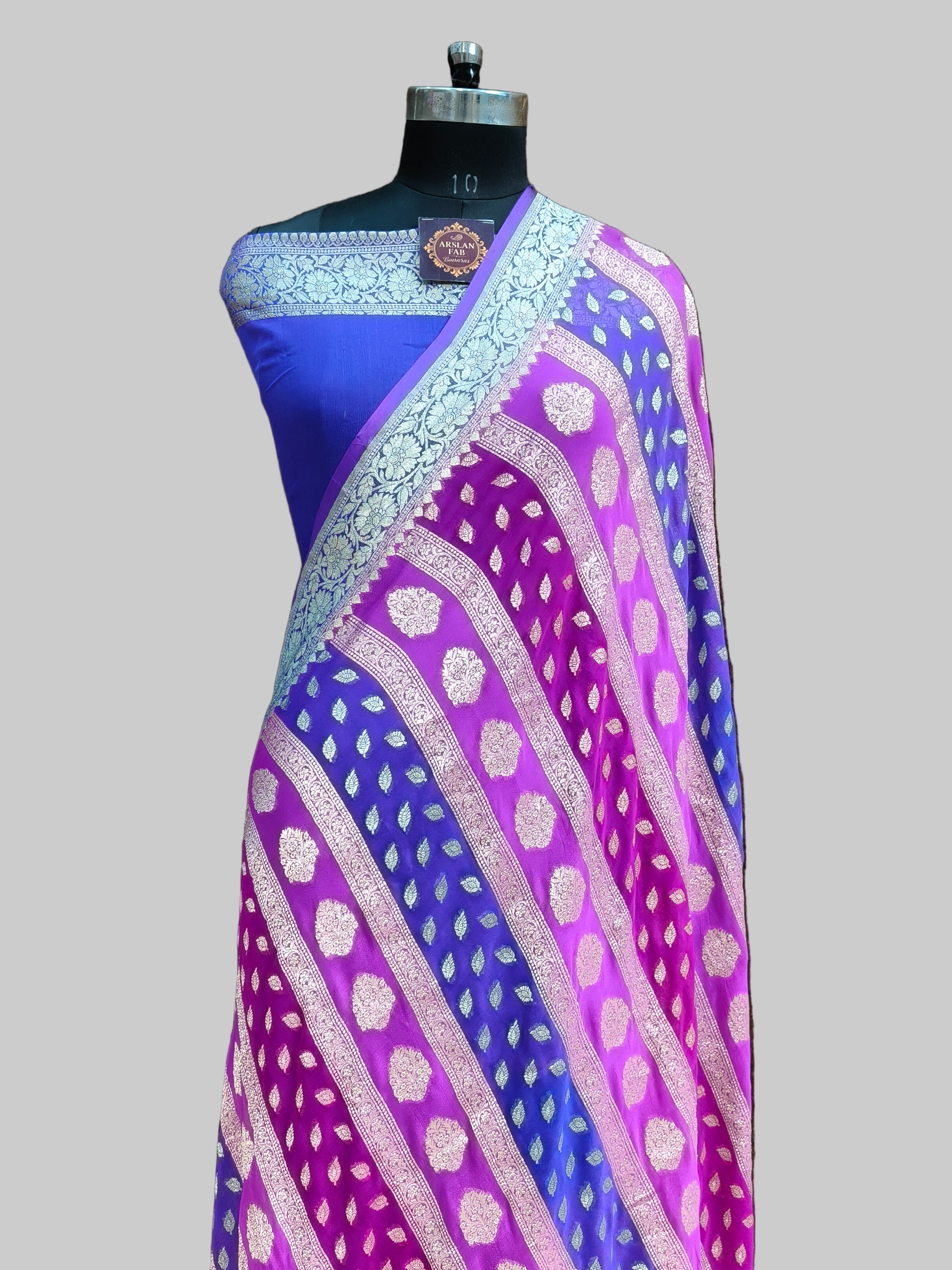 Banarasi Pure Khaddi Georjette Rangkat Saree
