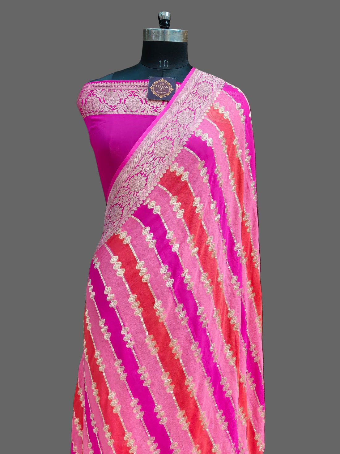 Banarasi Pure Khaddi Georjette Rangkat  Saree