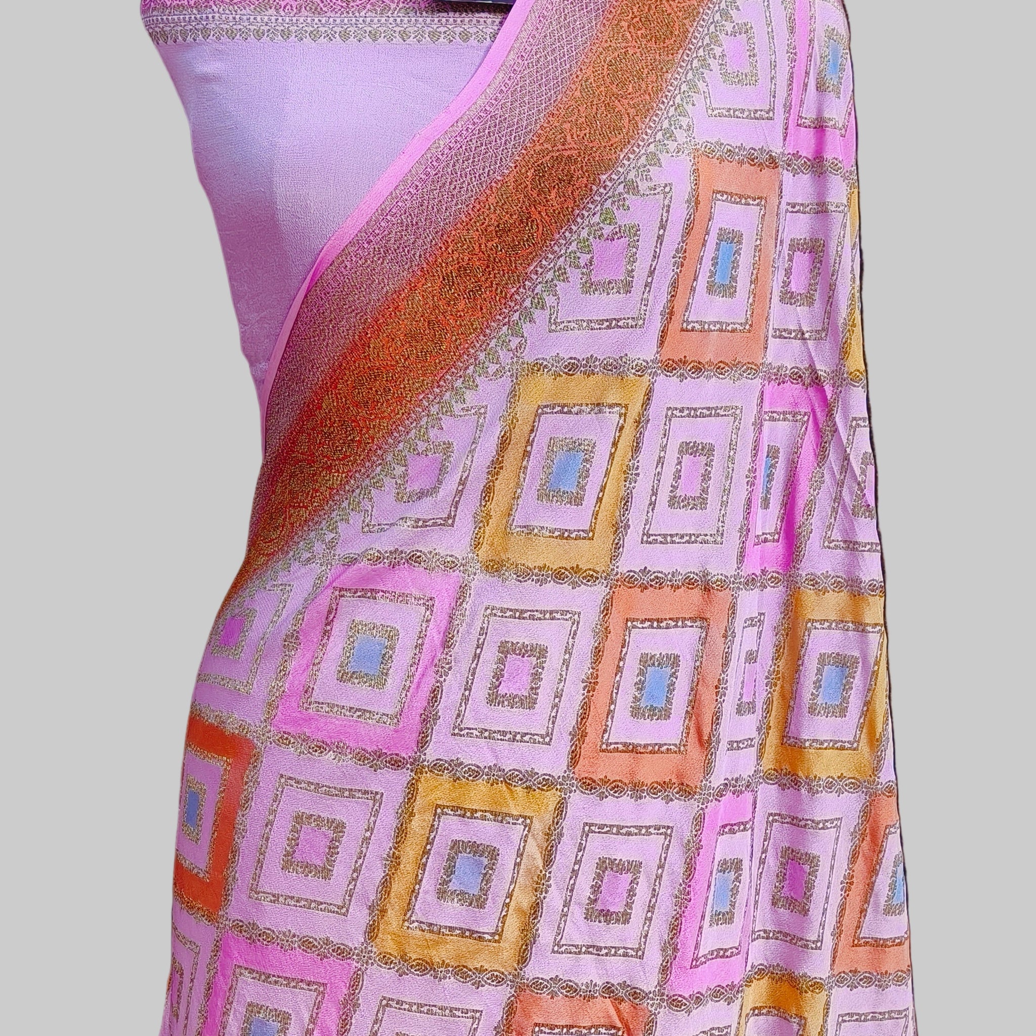 Banarasi Pure Khaddi Georjette Rangkat Saree