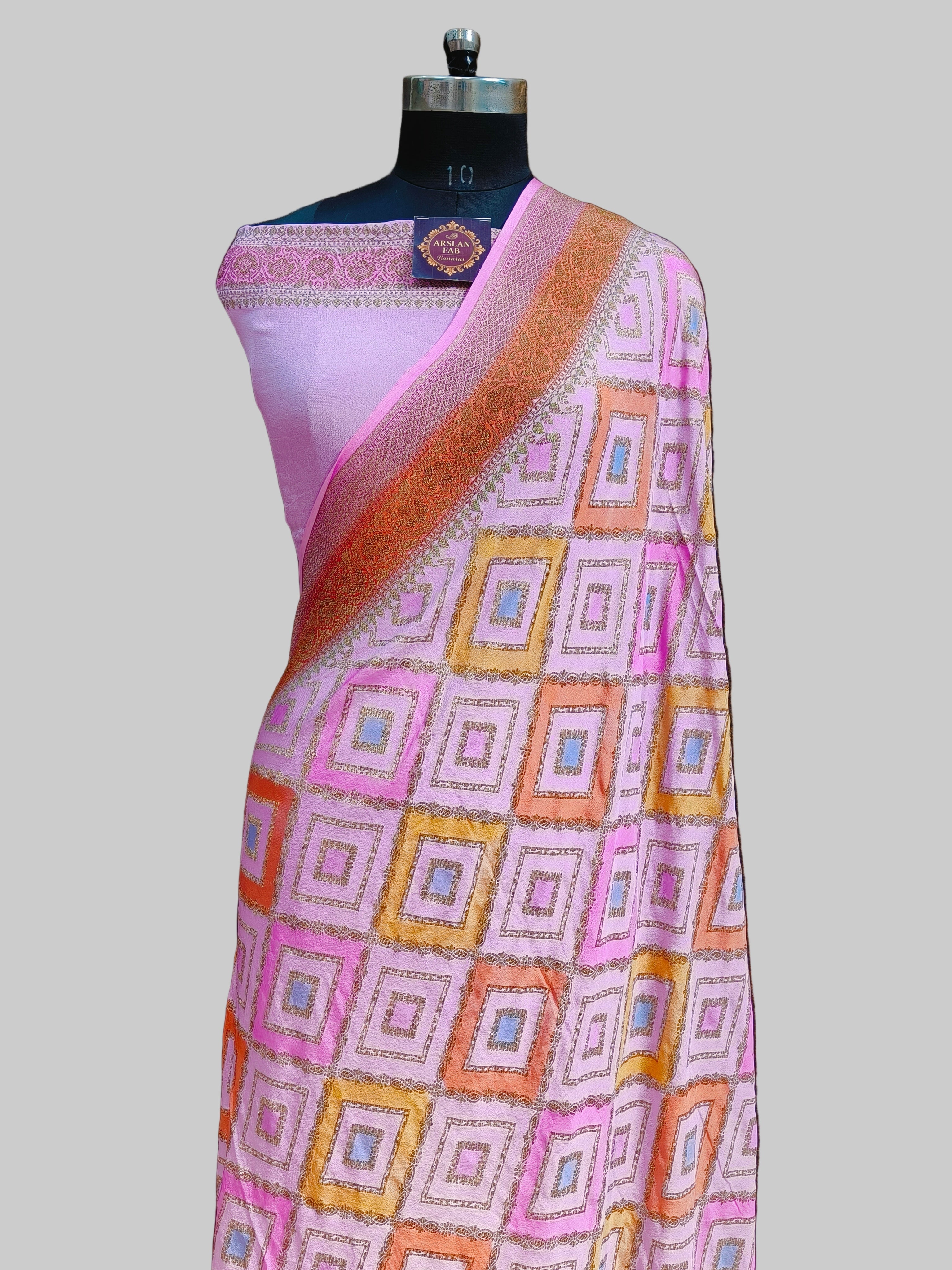 Banarasi Pure Khaddi Georjette Rangkat Saree