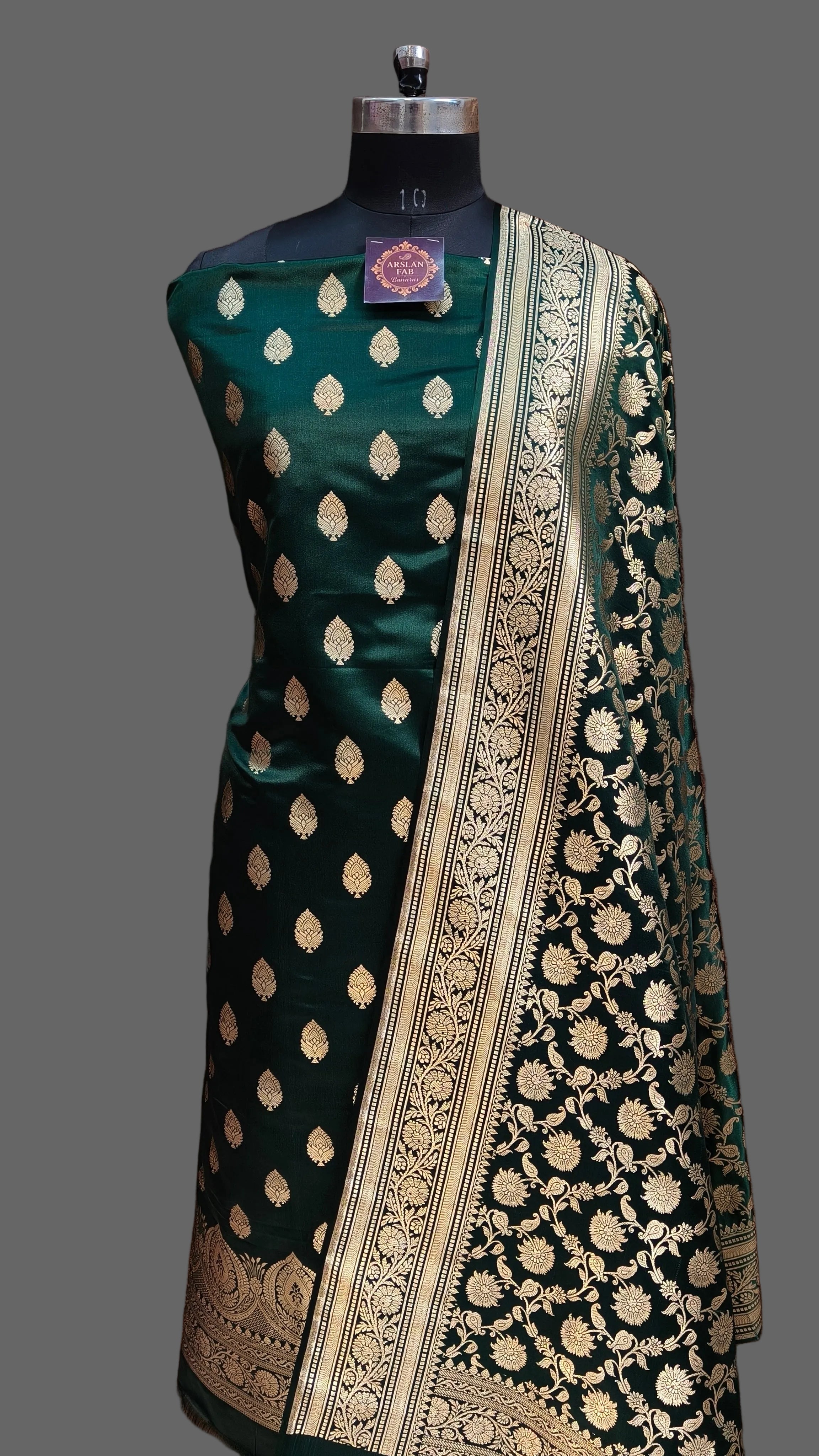 Banarasi Satan Silk Suit
