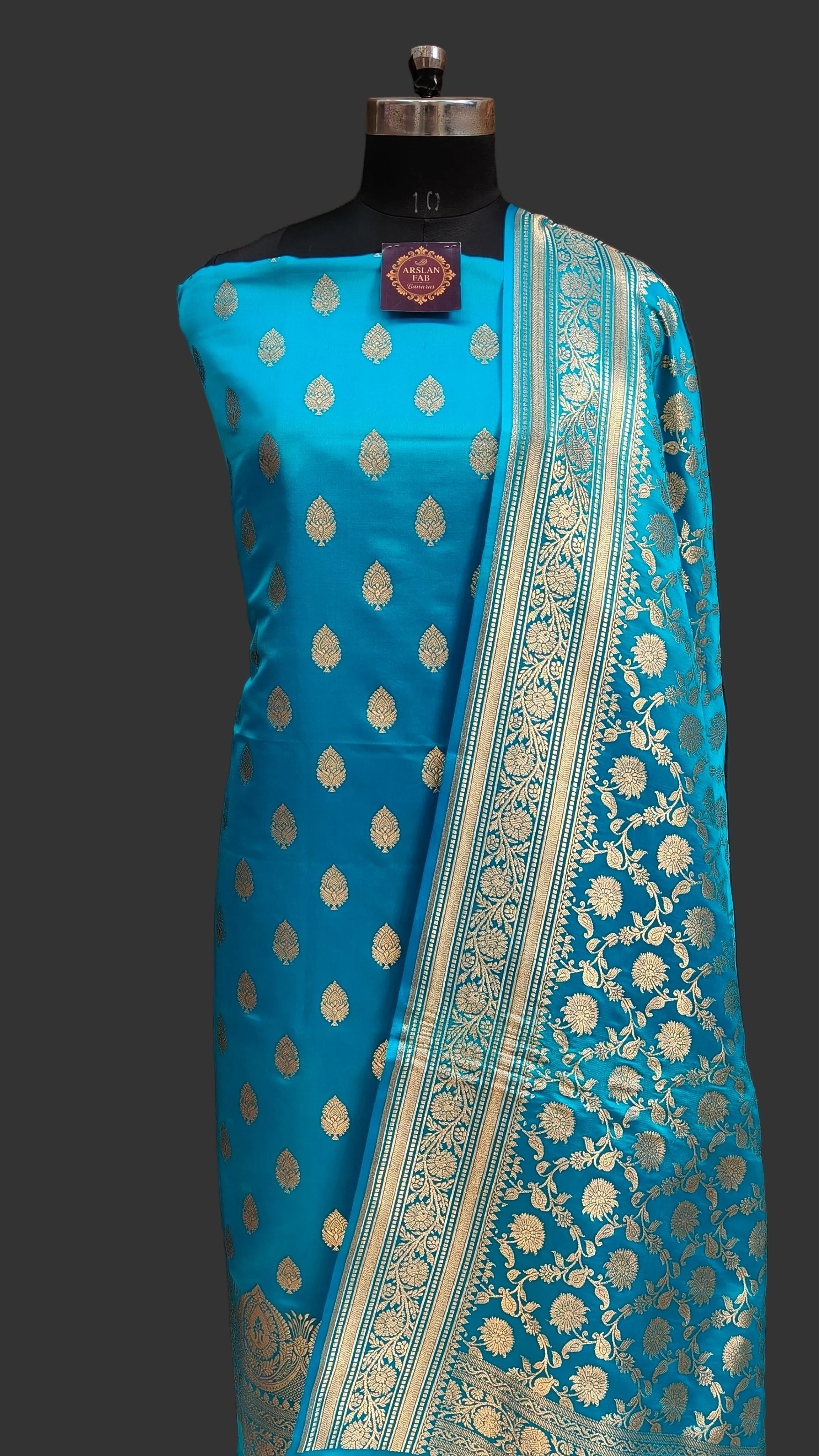 Banarasi Satan Silk Suit