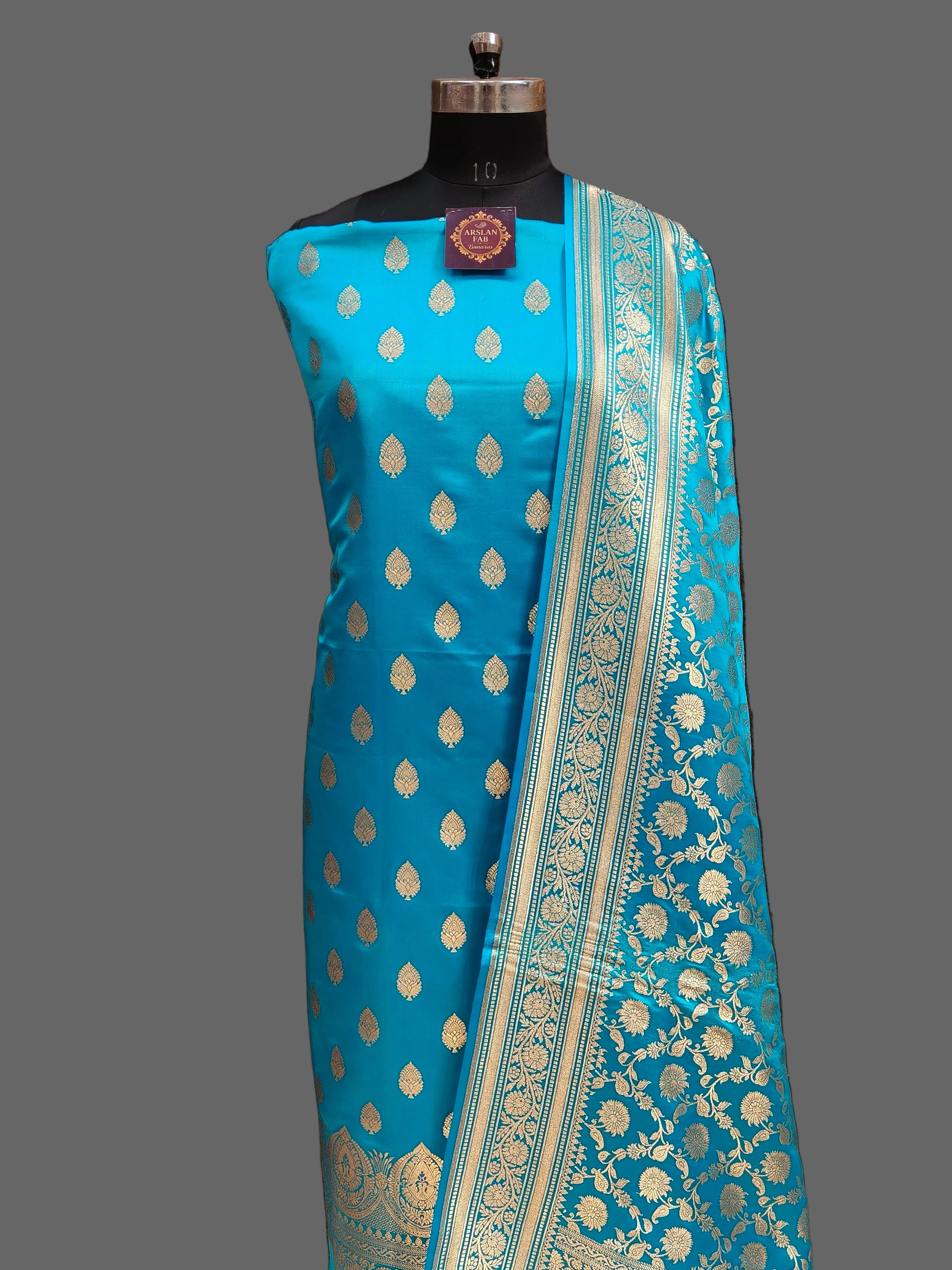 Banarasi Satan Silk Suit
