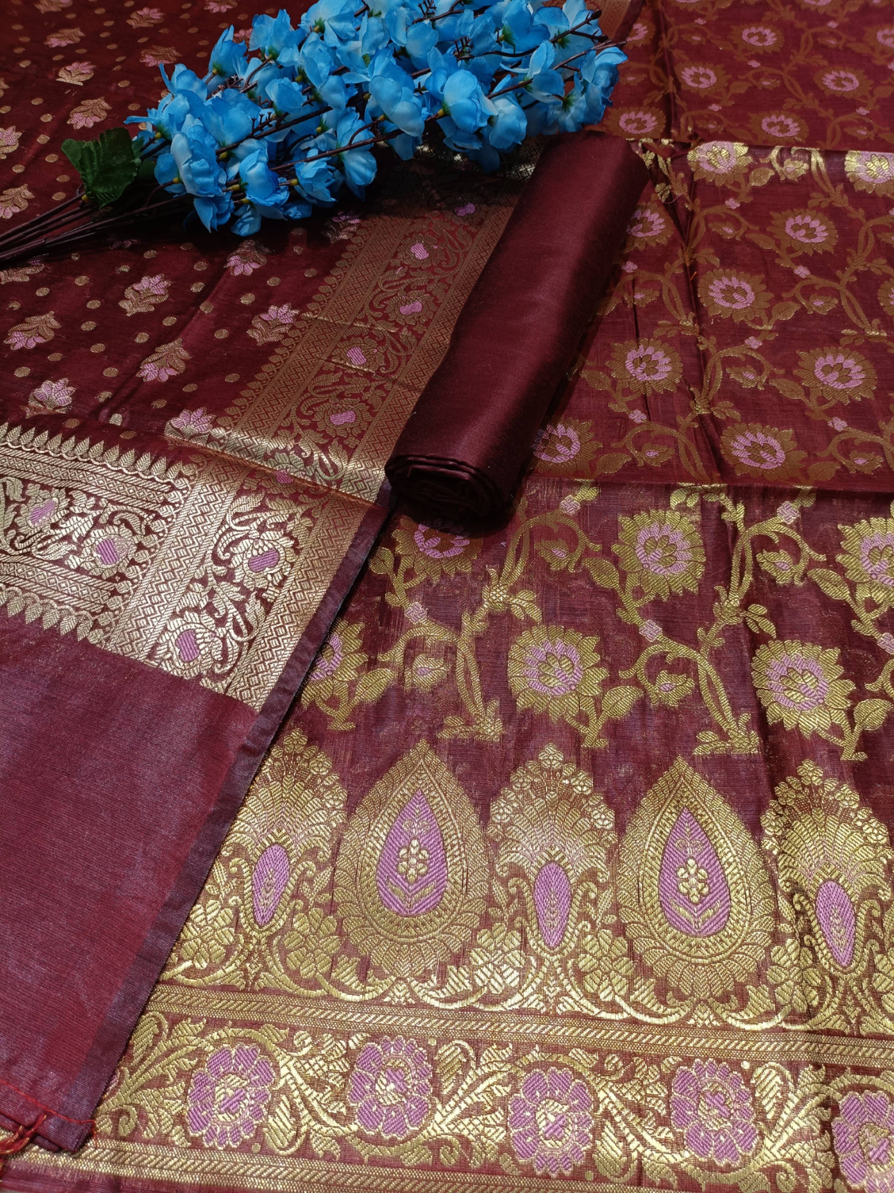 Banarasi alfi Silk Suit