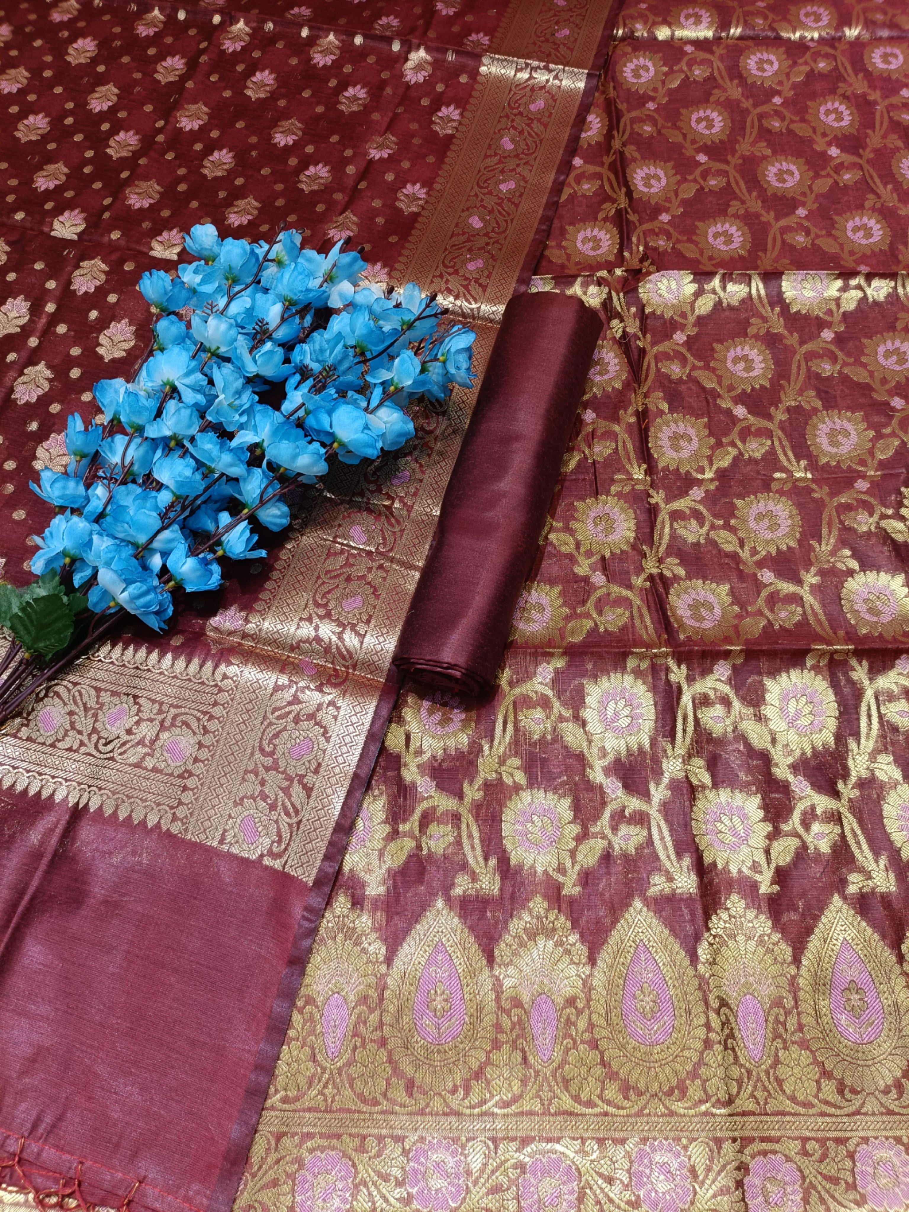 Banarasi alfi Silk Suit